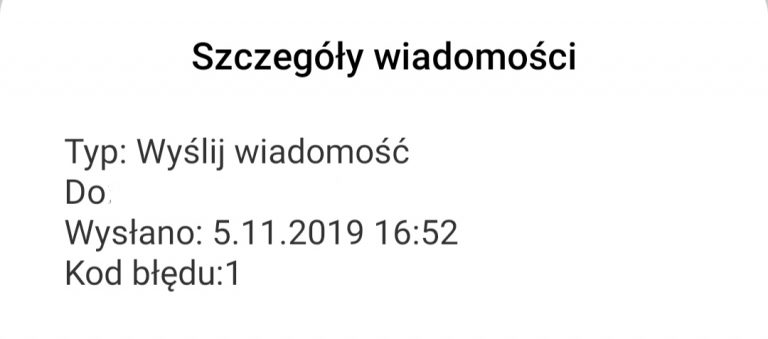 Po aktualizacji do Global V11 nie można wysłać SMS-ów