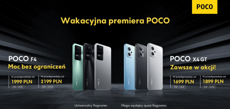 POCO F4 i X4 GT pokazane. Polskie ceny zostały potwierdzone
