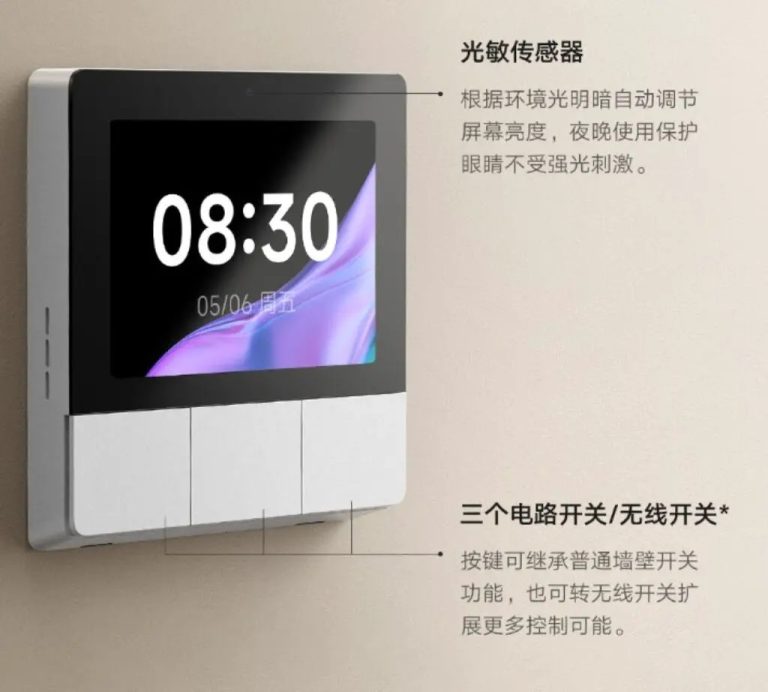 Xiaomi Smart Home Panel: pierwszy inteligentny panel sterowania ze zintegrowanym Xiao Ai