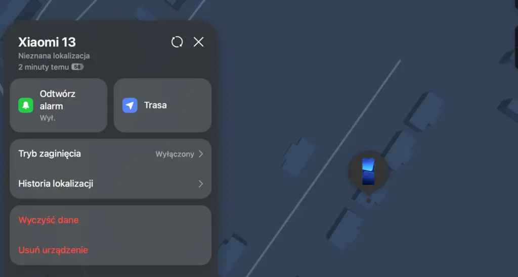 lokalizacja urządzenia w Łączność Xiaomi
