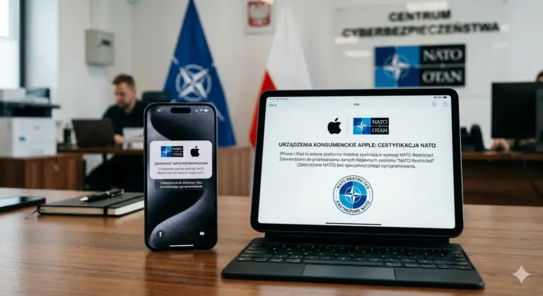 iPhone i iPad z certyfikacją bezpieczeństwa do przetwarzania danych NATO Restricted